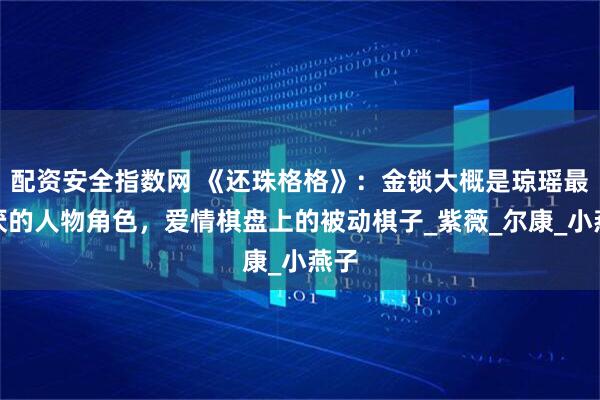 配资安全指数网 《还珠格格》：金锁大概是琼瑶最讨厌的人物角色，爱情棋盘上的被动棋子_紫薇_尔康_小燕子