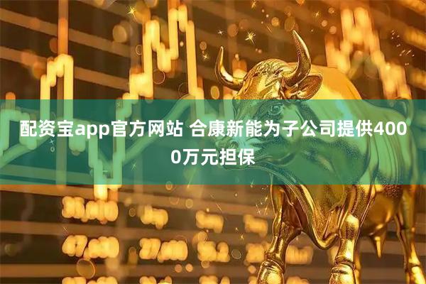 配资宝app官方网站 合康新能为子公司提供4000万元担保